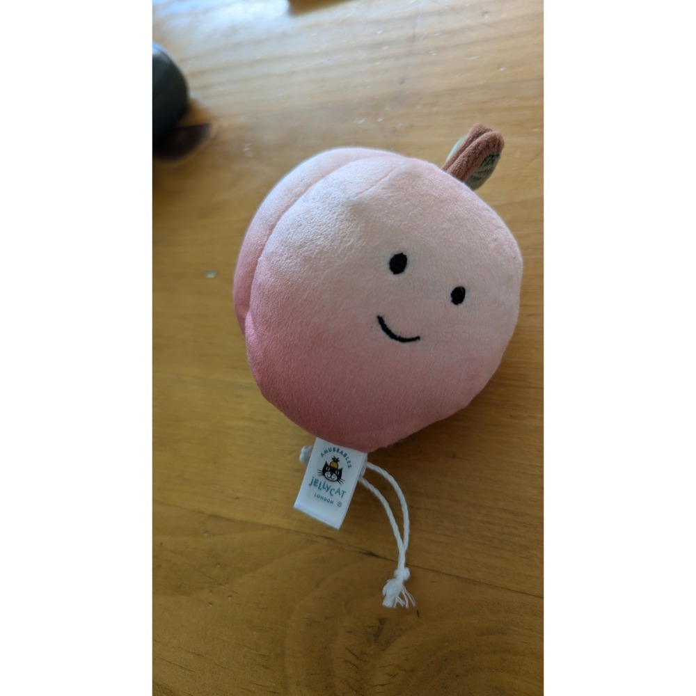 Retired Jellycat Amuseables Peach Pink Plush Stuffed Fruit‎ Toy FABF6PEACH